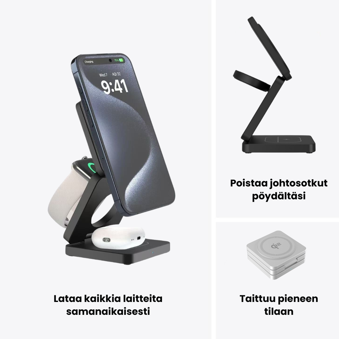Taitettava 3 in 1 + panssarilasi